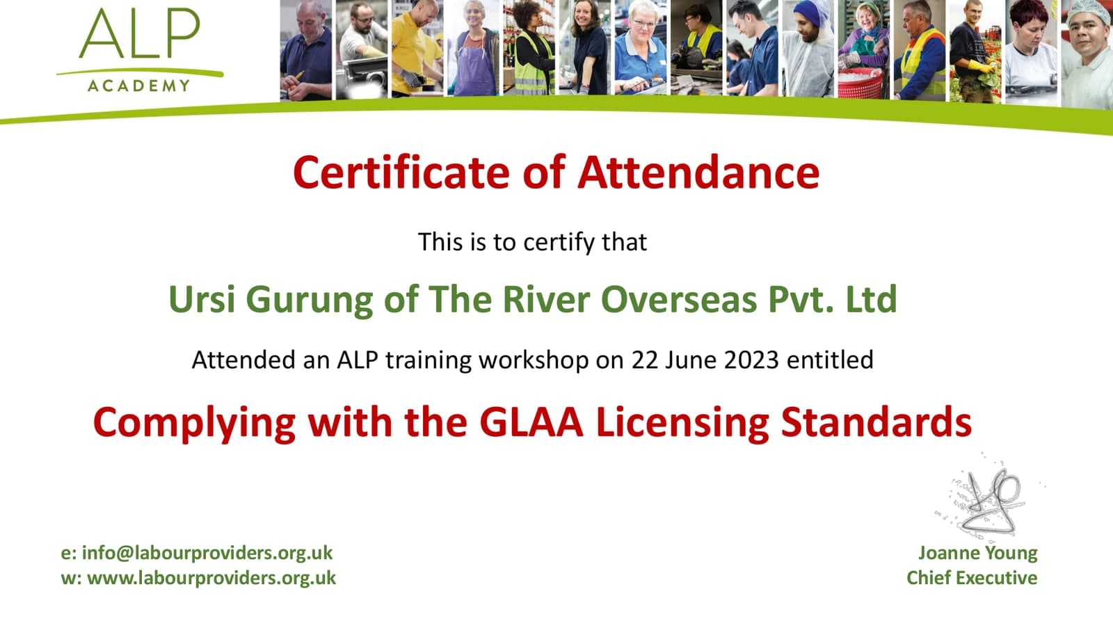 Complying with the GLAA Licensing Standards, ALP Academy Workshop, page 1